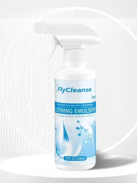FlyCleanse Fabric Stain Remover Spray, effective on oil stains, food stains, and fresh blood stains on clothing; rinses out easily—gentle on fabrics—safe for babies cleaning agent #summerwins