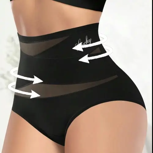 Women's 6PCS Mid-Waisted Cotton Hip-Lifting Briefs - Seamless, Cross Support, Breathable Fantasy Lingerie, Everyday Basic Cotton Underwear for Women Batch (Multi-Color Pack)