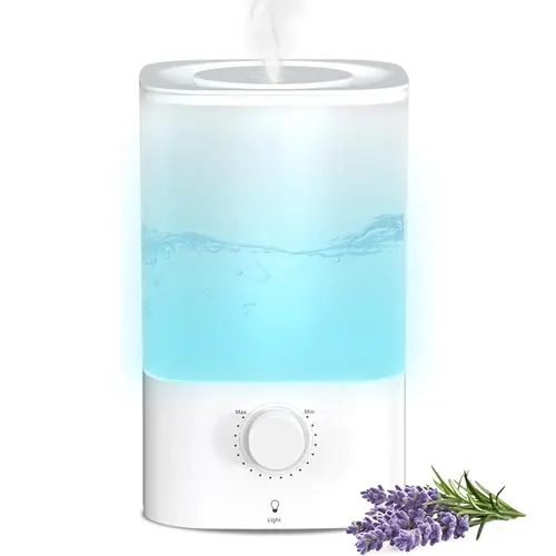 3.2L Ultrasonic Cool Mist Smart Humidifier for Bedroom, Top Fill Design, 360° Adjustable Nozzle, 7-Color LED Night Light, Multiple Mist Levels, Adjustable Flow Rate, Automatic Off Switch, White Display Humidifier, Nozzle Smart Humidifier
