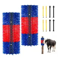 VEVOR Universal Farm Livestock Scratching Brush (2PCS), 16.9"x7.5" Grooming Tools with 8 Screws, Itch Relief & Massage Post for Cattle, Pigs, Deer, Skin Cleaning for Barns & Stables