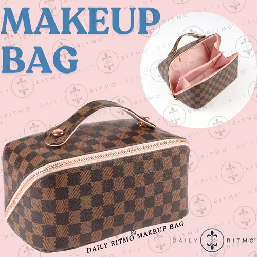 DAILY RITMO Makeup Bag - Cosmetic Organizer Pouch