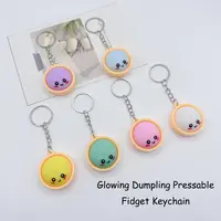 Dumpling Squishy Toys Pressable Fidget Keychain - PVC Food-Shaped Bag Charm, Wear-Resistant Quirky Relaxing Cool Gift for Kids, Party Bags & Gifts Supplies (Home & Festive Party Supplies), Dumpling Squishies