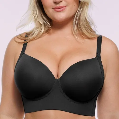 SHAPELLX Bare Essentials AirSlim Back Smoothing Underwire Push-Up Bra Supportive Underwire Bra Underwired