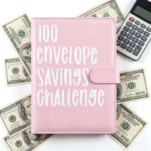 2026 New A5 Portable Budget Binder Book, $5050 Save Money Tracker, Daily Financial Planner with 100 Cash Envelopes & Cute Sticker Set (Office Stationery Accessory)