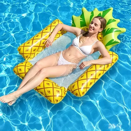 Inflatable Pool Float for Adult, 4-Tube Stable Pool Hammock Lounger, Summer Float Chair for Pool, Lake, Beach & Vacation