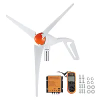 VEVOR 500W 3-Blade Fiberglass Wind Power Generator Kit, 12V, 47in Rotor Sweep, MPPT Controller, Anemometer, Adjustable Tail & Windward Direction, -40°C to 80°C, 3-25 m/s, Home Backup Generator for Home, Boats