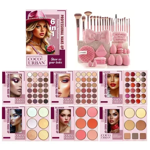 91colors 6-in-1 Professional Eyeshadow Palette - Rich Color Selection, Ultra Blendable Texture, Upgrade Daily & Party Eye Makeup, Multi-scenario Versatile Makeup Palette