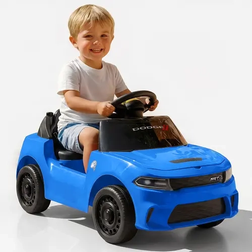 #backtoschool Officially Licensed Dodge SRT Ride On Car for Toddlers, Storage Under Hood, Safety Belt, Gift for Boys & Girls