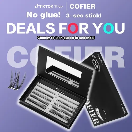 DIY Eyelash Set - No Glue C Curl Lengthening Press-On Clusters Kit with Advanced Fibers, Beginner-Friendly Black Dense At-Home Fuller Look Solution, Tweezers, 80/90/120 Pcs Bottom Lashes, Adhesives, Eyelash Extensions Set Makeup Products