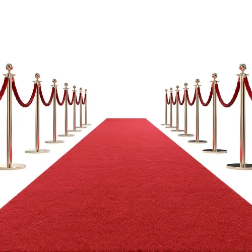450 GSM Extra Thick Solid Red Carpet Runner (3x10 ft) - Heavy-Duty Felt Elegant Rug, 1-Piece Hollywood Look Floor Mat for Parties/Events, Steps/Runways, Festive Decor Supplies
