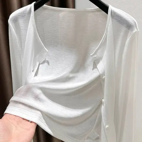 Spring Summer Outerwear Multicolor Shawl Thin Knit Small Coat Cardigan Tops for Women, Lightweight Stylish Fashion Accessory