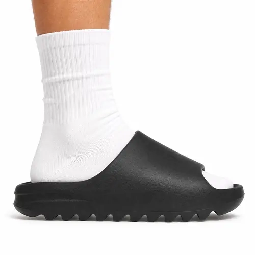 YZY Slide YS-01 Black Unisex Minimalist Slippers - EVA Sole, Lightweight Indoor-to-Street Casual Footwear, Slippers for Women, Party-Ready Shoes
