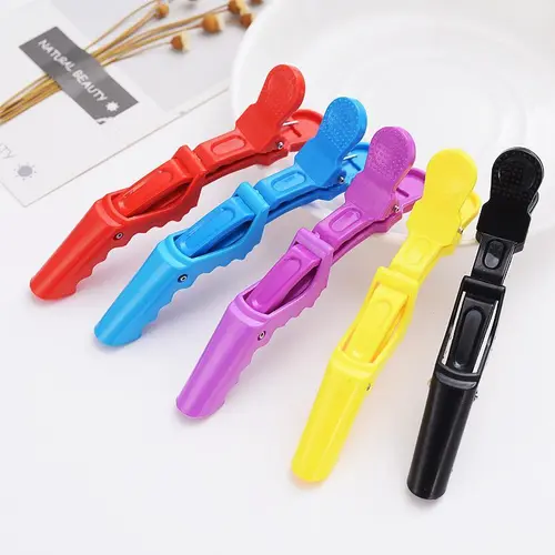 1PCS Professional Anti-Slip Crocodile Clip - Salon Styling Hair Clip for Thick & Long Hair - Dyeing & Hair Care Partitioning Clip Daily Use