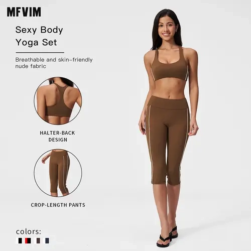 MFVIM women’s summer two-piece sports set, suitable for indoor and outdoor activities such as running, fitness, yoga, and Pilates training.,back to school,back to school haul