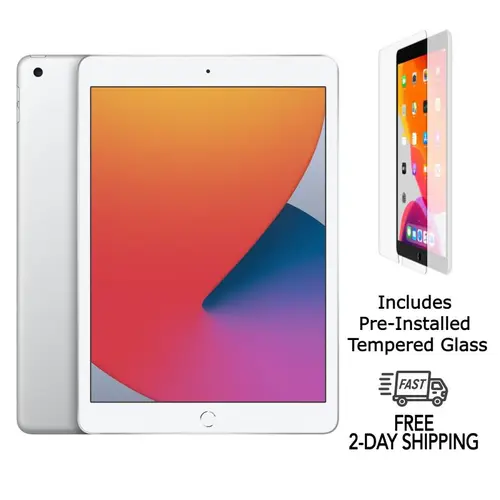 Refurbished Apple iPad 7th Gen A2200 (WiFi) - Excellent Condition with Pre-Installed Tempered Glass & 1 Year Warranty