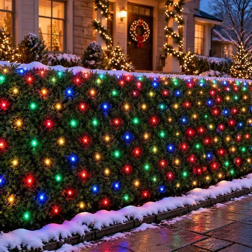 FLACCHI 300-LED Connectable Net Electronic Lights, 12x5 FT Green Wire, 8 Modes, Timer & Memory Function, Indoor-Outdoor Decorative for Holiday Decor, Christmas Decorations Party, Party Decoration Supplies