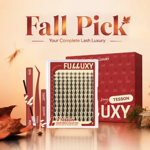 TESSON | Fulluxy Manga Cosmetic Eyelash Clusters, Fairy Viva Soft Wispy Individual Segments with Gentle Clear Invisible Band, Lightweight Comfy Easy Wear for Daily Makeup & Casual Party Looks, Eyelashes