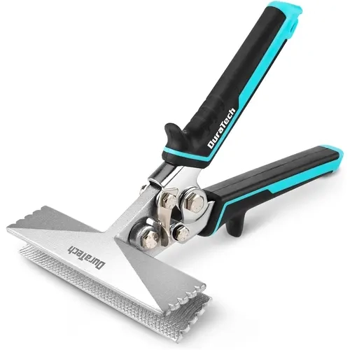#toolupgrade DURATECH  Sheet Metal Bender, Hand Seamers Sheet Metal Tools with Ergonomic TPR Handle, Straight Jaw Metal Bending Pliers for Bending, Seaming and Flattening Metal
