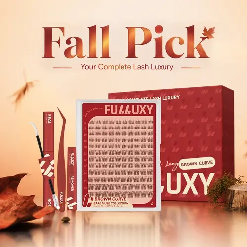 BROWN CURVE | Fulluxy Natural Lashes Clusters,  BROWN CURVE Fulluxy Natural Lash Clusters Silky Soft Invisible Clear Band Comfy All Day Wear Easy  Brown Venus Brown VelureStyle Individual Eyelashes Single Pack Perfect For Daily Makeup & Casual Eye Look