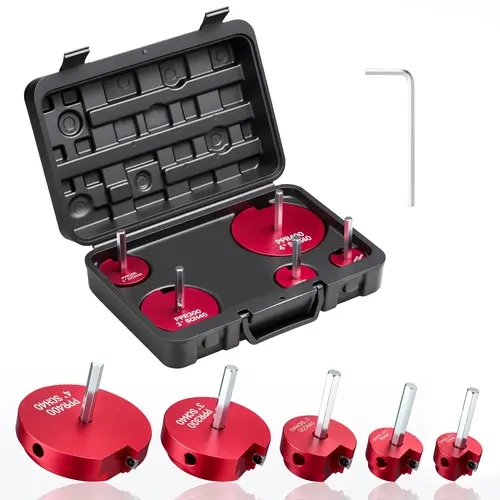 【toolupgrade】VEVOR PVC Pipe Reamer Kit5-PiecePVC Fitting Socket SaverIncludes 1-1/4"1-1/2"2"3"4"Compatible with Standard 1/2" DrillsPlumbing Tool Kit for SCH40 ABS CPVC Vent Drain Water Pipes