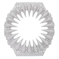 UCCIYO CMW39 Universal 18K Golden Watch Bezel & Case for GA2100 - VVS1 Grade Lab-Grown Moissanite Diamond Studded, Spike & Crystals Hip-Hop Jewelry, Unisex Silver Accent Gift for Engagement/Casual Party