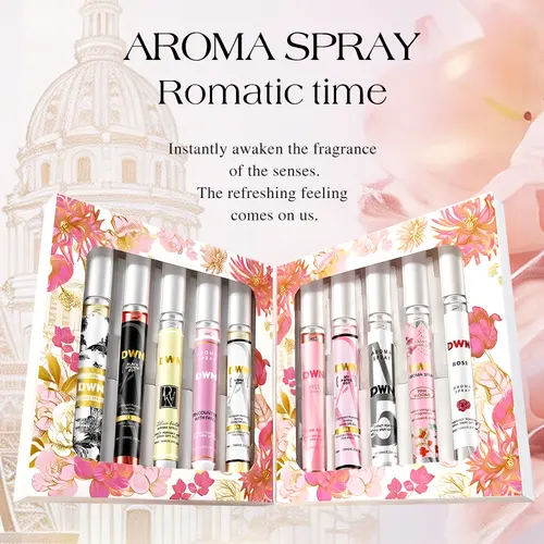 Limited-Edition Summer Brazilian 10-Micro-Bottle Body Mist Fragrance Set - Floral & Fruit Scents, Natural Fresh, Mini Travel, Multi-Flavor, Collectible, Floral Perfume Bottle Sets, Ideal for Travel & Home Use, Perfect Birthday Gift, Mini Travel Fragrance