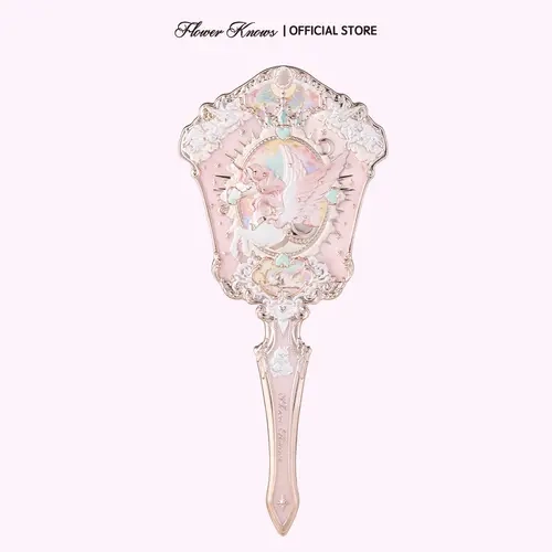 Flower Knows Knight Unicorn Collection Hand Mirror, Hand-Sized Mini Makeup Mirror for Beauty & Personal Care, Unicorn Makeup Products, Mini Gifts for Adulting Women, Self Care Gadgets for Women, #sohochic, Ideal for Christmas gift, Black Friday