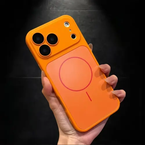 Luxury Durable Full Body Magnetic Cellphone Case - Premium TPU Minimalist Solid-Color Dopamine Casing for iPhone 13-17 Pro Max, Unisex Wireless Protection Accessory for Devices