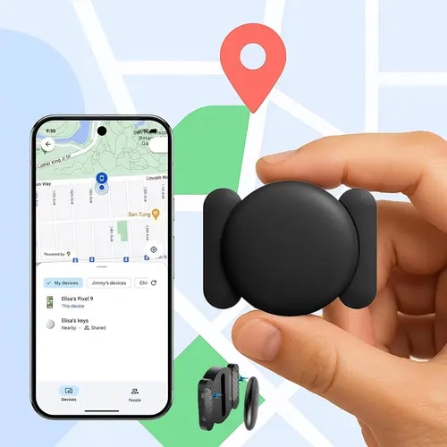 2Pack Mini Car GPS Tracker with Magnetic Waterproof Case No Monthly Fee, Anti Lost Wireless Tracking Device, Smart Key Finder Cars Accessories, Cool Gadgets, Compatible with Find My Network, Father's Day Gift