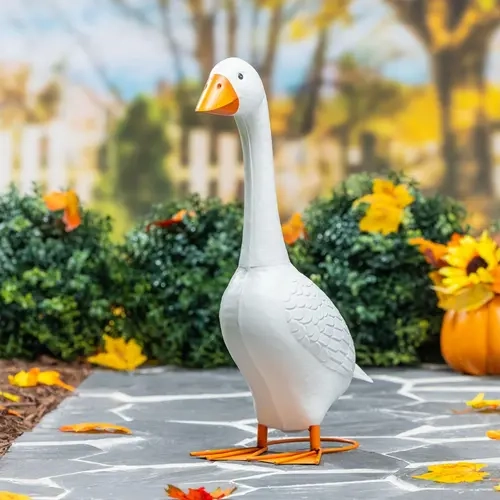 Evergreen Giddy the Porch Goose Metal Garden Statue
