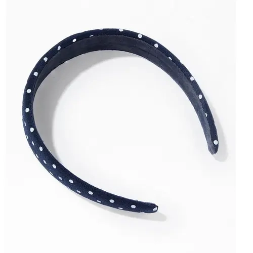 John Galt Women's Navy Polka Dot Headband