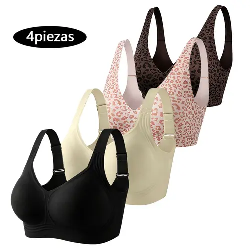 5-Pack Women's "Jelly Cup" Bras – Wire-Free, Full Coverage, Versatile Everyday Wear – Comfortable, Seamless, Padded T-Shirt Bras (Classic Style)