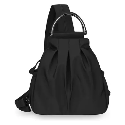 Multi‑Compartment Durable Nylon Backpack For Men And Women, Versatile Casual Daypack With Curved Padded Shoulder Straps And Secure Zipper Closure, Spacious Lightweight Carryall Ideal And Everyday Activities