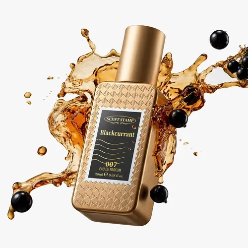 SCENT STAMP #007 Blackcurrant Unisex EDP Spray (0.68 fl.oz) - Aromatic Chic Gourmand, Boozy Vanilla, Juicy Berry, Bold Elegant Vibe, Room Presence, Vanilla Trail, Long Lasting, Gourmand Candy, Fruity Woody, Delightful Fragrance, Night Out Use