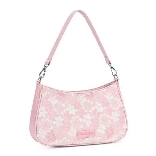 Wrangler Lace Floral Tooled Hobo Bag for Women Shoulder Crossbody Purse with 2 Detachable Straps