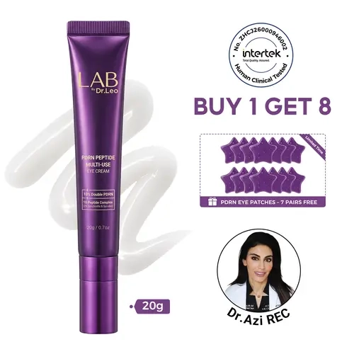 Dr.Leo PDRN Peptide Eye Cream - 10% Dual-Resource PDRN Daily Anti-Aging Treatment, Dark Circles Treatment, Barrier Repair, Smooth, Firming, Targets Wrinkles, Puffiness, For Sensitive & Acne-Prone Skin, Includes Free Under Eye Patches