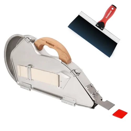 #toolupgrade Goldblatt Banjo Tape Set Drywall Taping Tools with 10" Blue Steel Taping Knife, Lightweight & Comfortable Use for Finishing and Patching