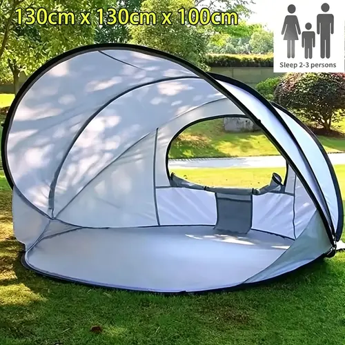 Instant Pop-Up Beach Tent, 2-3 Person, UPF Sun Protection, Waterproof, Lightweight, Portable for Beach, Camping, Backyard#PopUpTent #BeachEssentials Easy Setup Tent     	 camping essentials