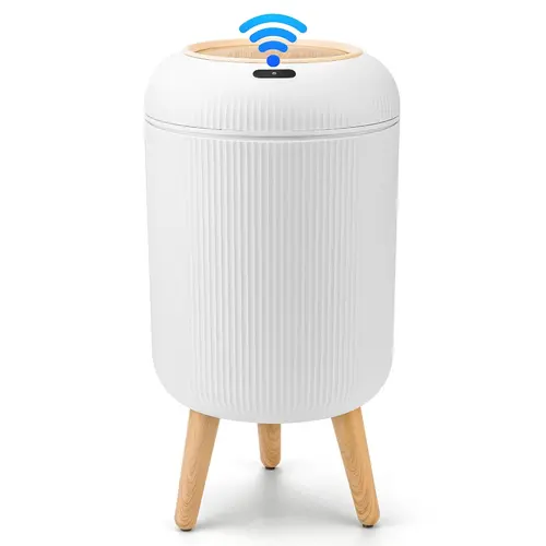 Smart Sensor Wastebasket, Convenient and Hygienic Easy to Use, Technology Sensor Waterproof Wastebasket Plastic Trash can for Kitchen, Bathroom, Bedroom, Living Room, Office and Outdoor