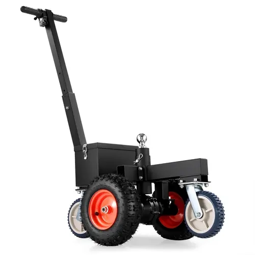 【toolupgrade】VEVOR 24V 800W DC Electric Dolly, 3600 lbs Max Weight Capacity, 600 lbs Max Tongue Weight, 2 & 1-7/8 in Hitch Balls, 0.35 mm Deep Treads, Fingertip Speed, Antitip Stability for RV Campers, Boat Trailers