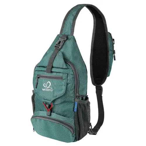 WATERFLY Multifunctional Chest Bag - Nylon, Compact, Packable Crossbody Sling Bag with Chest Strap for Hiketotrip, Casual Use, All Seasons (Sports & Outdoor Gym Accessory) Fall Deals For You