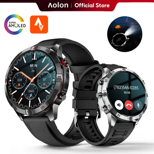 Aolon GT6 Pro Business Smart Wearable Device, 1.51" AMOLED Screen, Bluetooth Call, Message Reminder, Heart Rate Monitoring, Stress & Sleep Tracking, 5-Button Design, IP68 Water Resistant, 1ATM, Built-in Memory#tiktokshopfalldealsforyou#tech vibes