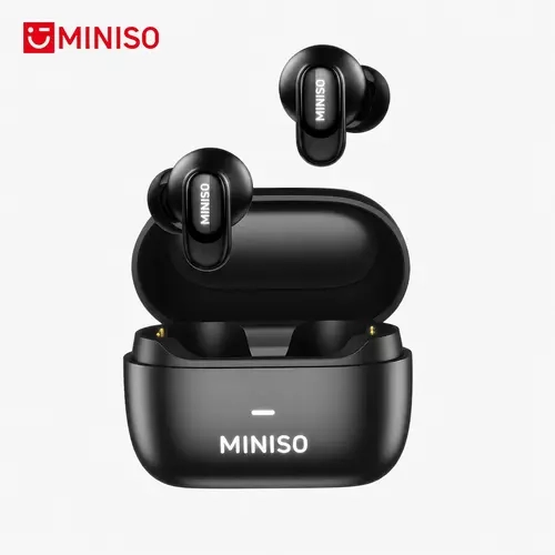 MINISO MS130 In-Ear TWS Headphones - Chargeable TWS Paired Sound Earbuds with Charging Box, Low-Latency Audio Keeps Video Smooth, Long Battery Life, Comfy Inear Fit, Volume Control, PC & Mobile Bluetooth Wearable Tech