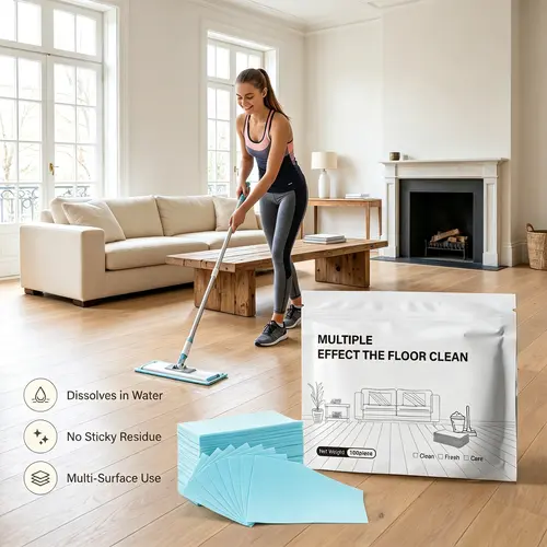Antibacterial Floor Cleaning Sheets - Multi-Surface Cleaner for Hardwood, Laminate, Tile Floors with Deodorization (Indoor Recreation Use)