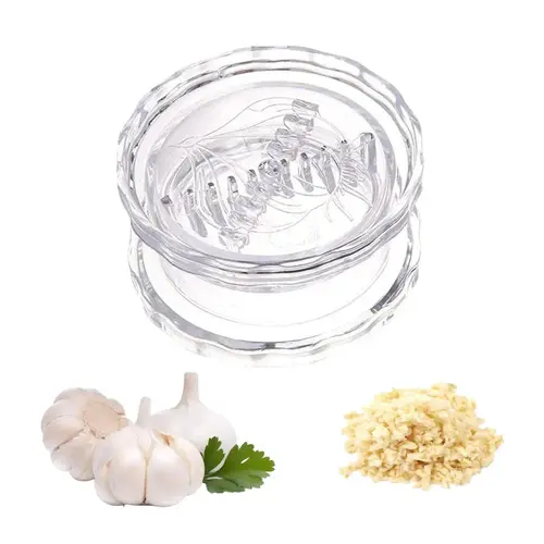 【FathersDayGift】Manual Garlic Twister & Masher, Multi-Functional Mincer & Grinder for Garlic, Onion, Ginger, Herbs, Nuts, Impact Resistant Kitchen Gadget & Home Accessory