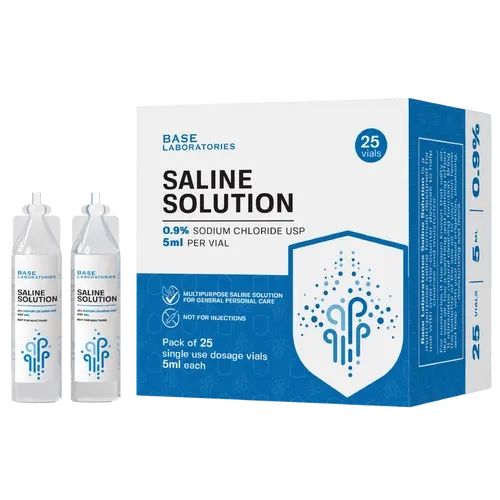 0.9% Saline Solution Vials - Compatible with Nebulizer Machines, Mesh Nebulizers