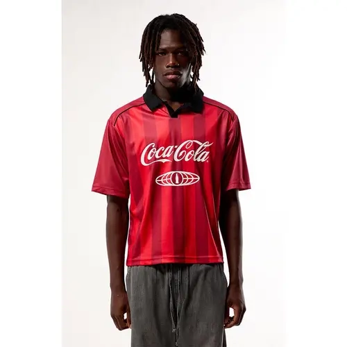 Coca-Cola Men's by Pacsun Sport Tek Short Sleeve Soccer Jersey - Multicolor