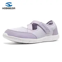 HOBIBEAR Women's Mary Jane Sneakers - Rubber Sole, Velcro Adjustable Strap, Lightweight Breathable Casual Athletic Footwear, Travel-Ready Flat Round Toe Shoes for Commuting (TikTok Shop Back to School)