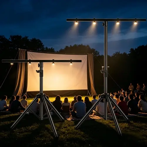 Portable Standard LED Light Stand Tripod with 41.34-inch T-Bar Lighting Truss System, 35.43" - 70.87" (900Mm - 1800Mm)) Adjustable, Anti-Scratch Matte Black, for Par Lights Moving Heads, Wedding Party Disco Decorations