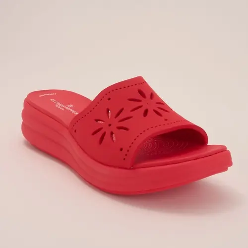 Clarks Cloudsteppers Perforated Slide Sandals -Drift Flora